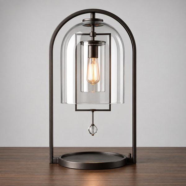 Glass Dome Table Lamp | Black | CLHY23WY