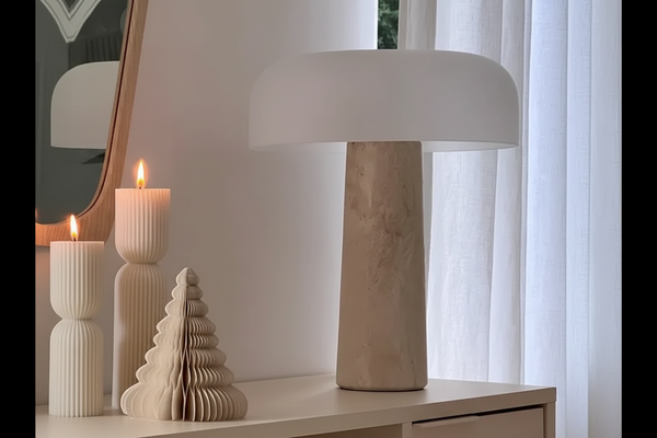 Omarello Table Lamp | Travertine | CL612DS