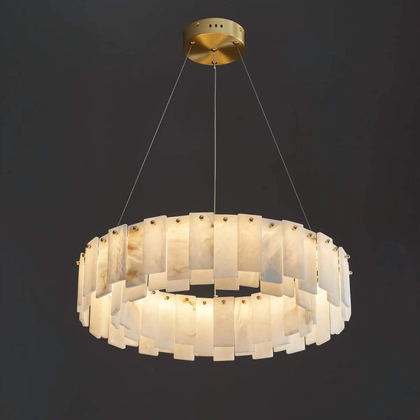 Alabaster Ring Chandelier | Brass | CLFRT0588