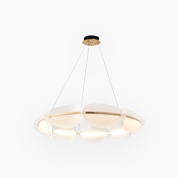 Chandelier Romantic Unique Round Acrylic Petal LED