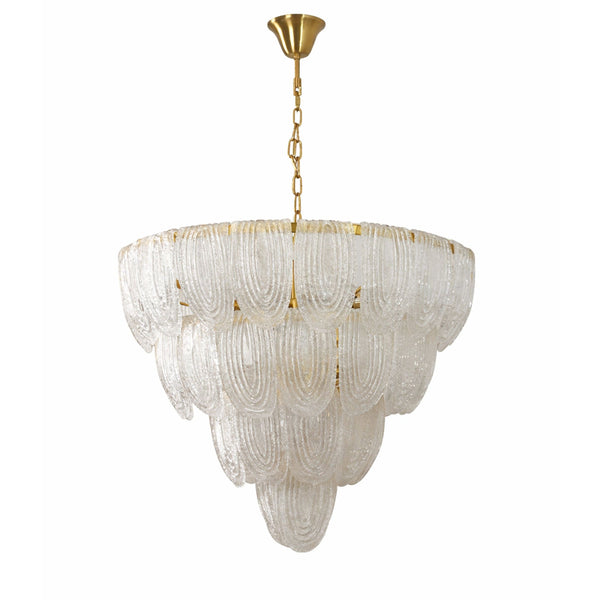 Layered Glass Petal Chandelier