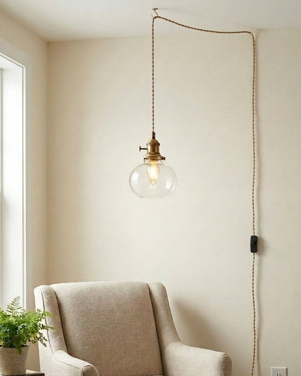 Celinira Glass Plug In Pendant Light