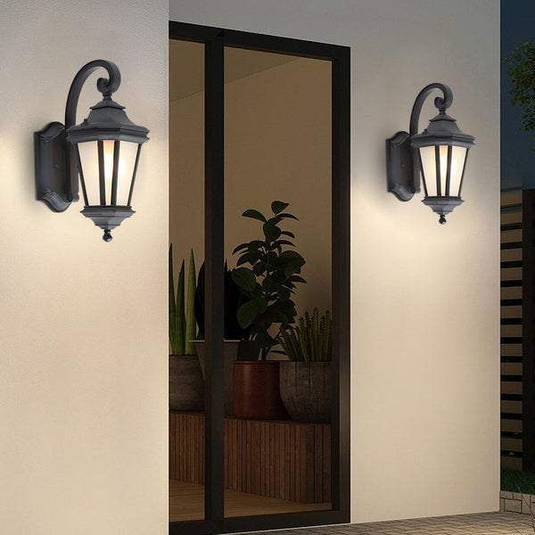 Celiise Minimalist Frosted European Glass Outdoor Wall Lamp