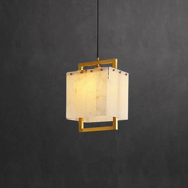 Marble lampshade chandelier
