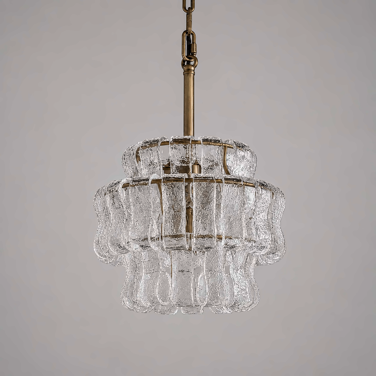 The Bellatrix Pendant | Amber Textured Glass & Bronze | CLND024