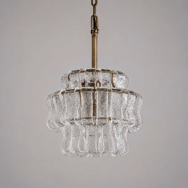 The Bellatrix Pendant | Amber Textured Glass & Bronze | CLND024