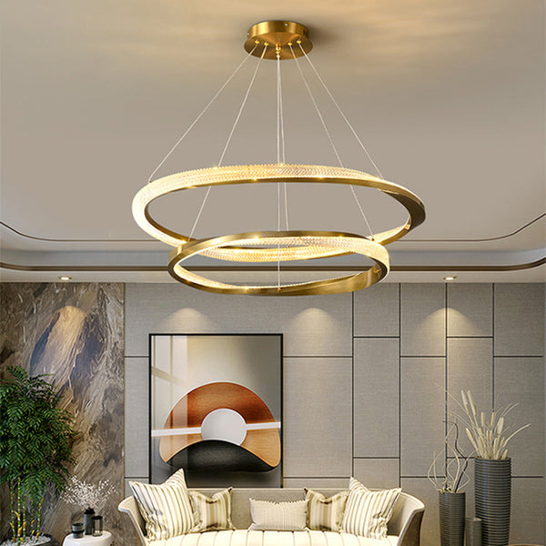 Arisha Minimalist Ring Spiral Shape Pendant Light,Gold