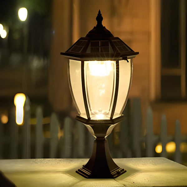 Sorerian Led Vintage Solar Fence Outdoor Post Lights