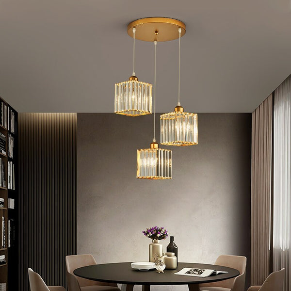 Maruvo Pendant Light Modern Cluster Cylinder Glass