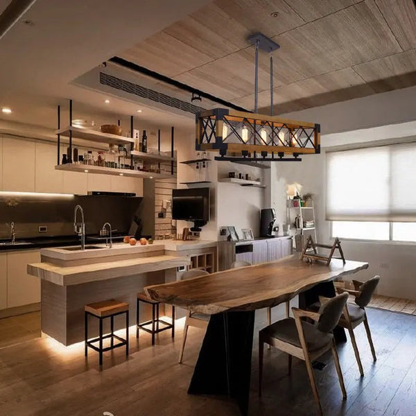 Wood Rustic Chandeliers for Dining Room