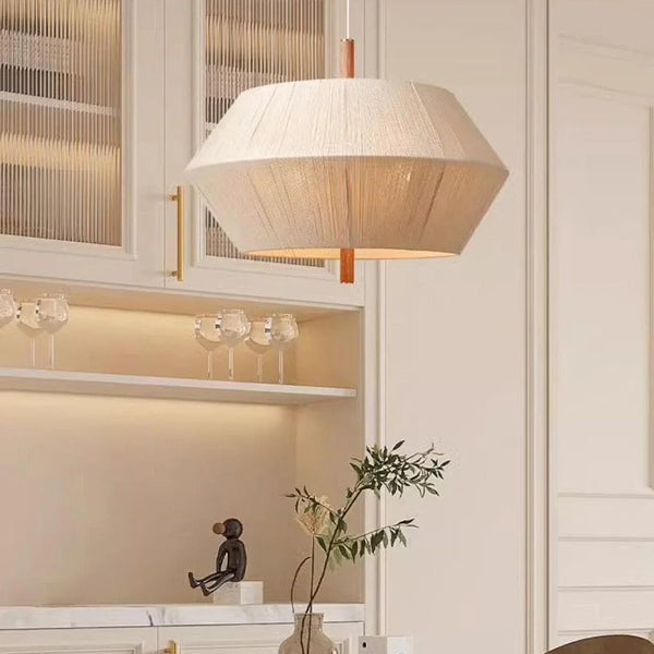 Oak rope chandelier