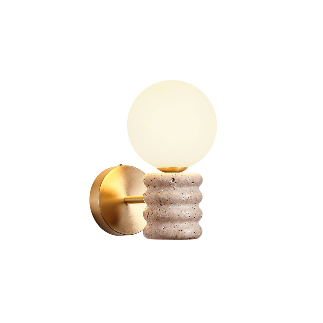 Ljomuvyh Travertine Glass Wall Lamp