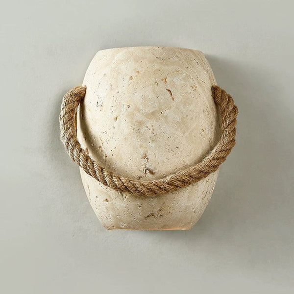 Travertine & Rope Wall Sconce | CLWPA66
