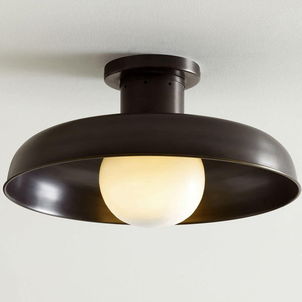 Quasar Glass Semi Flush Ceiling Lamp