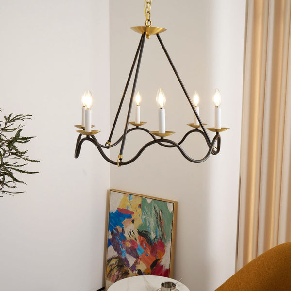 Shine Vintage Industrial Brass Chandelier