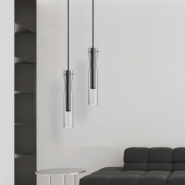 Pendant Light Modern Glass Linear Cylinder LED