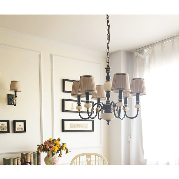 Ivenen Postmodern Luxury Brass Jade Chandelier