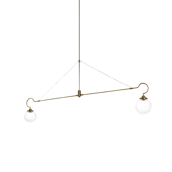 Vavenia Brass Glass Chandelier