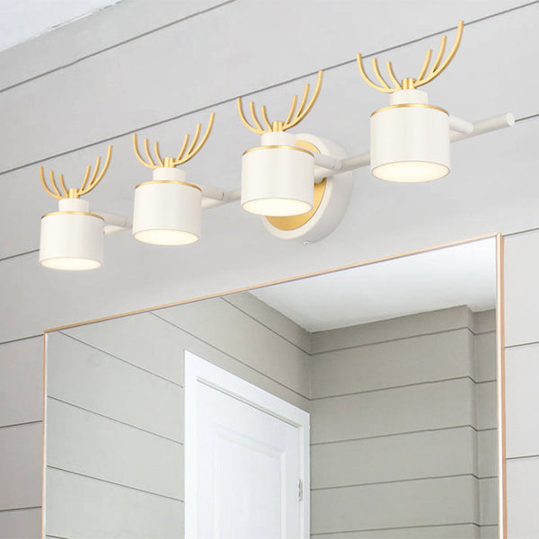 Arisha Modern Deer Metal/ Wall Lamp, Gold & White, Bathroom