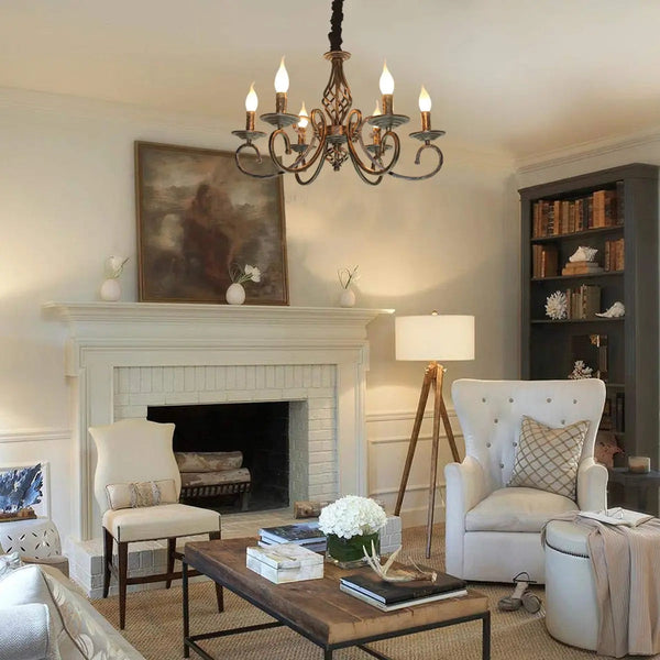 Modern Bronze Rustic Chandeliers 6/8 Heads