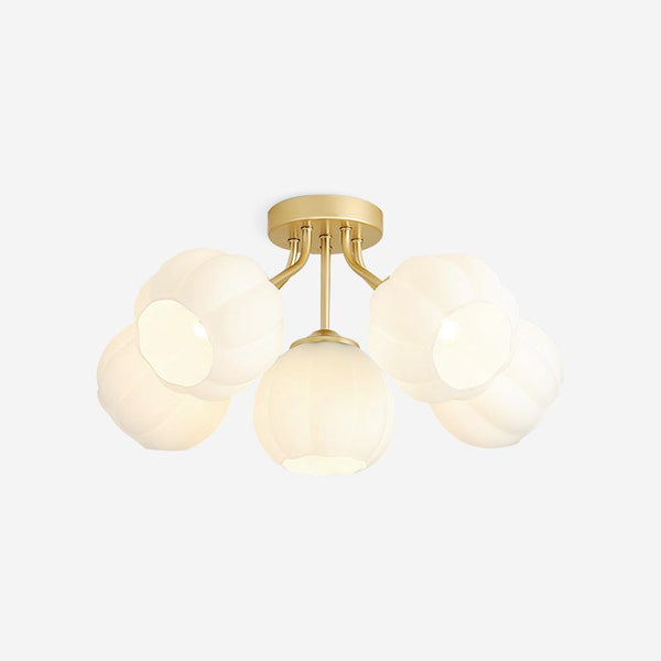 Ceiling Light Petal Globe Cluster Soft Glow Romantic Floral