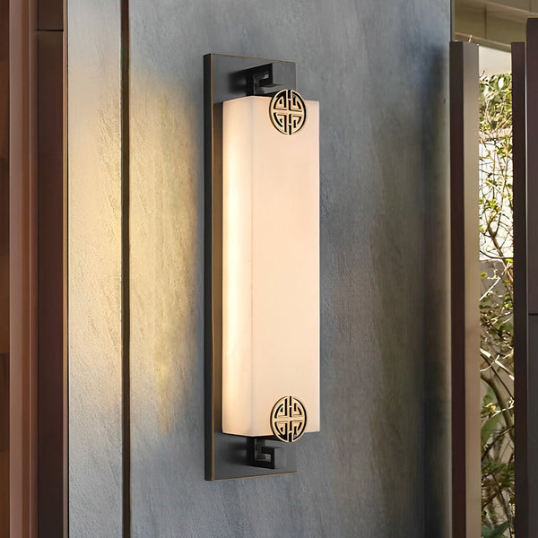 Casuielle LED Classic Retro Copper Marble Outdoor Wall Lights