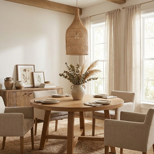 Amphora Woven Rattan Pendant Lamp