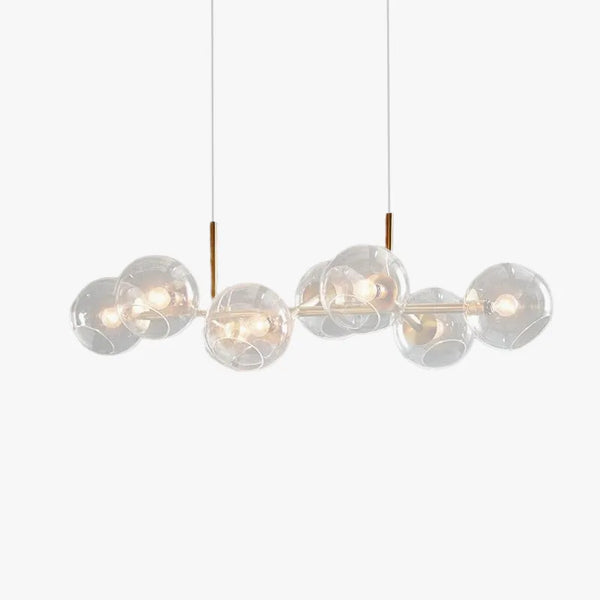 Valentina Modern Glass Globe Bubble Pendant Light Black/Gold