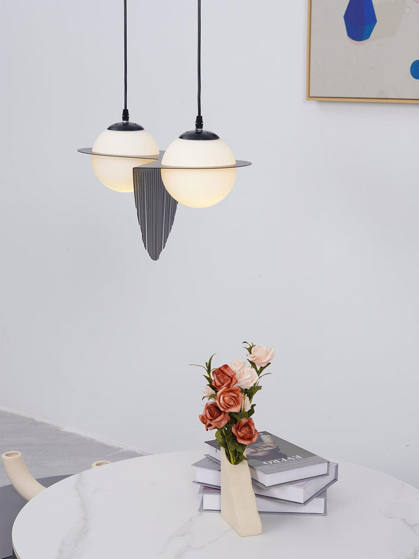 Selan Black Glass Pendant Lamp