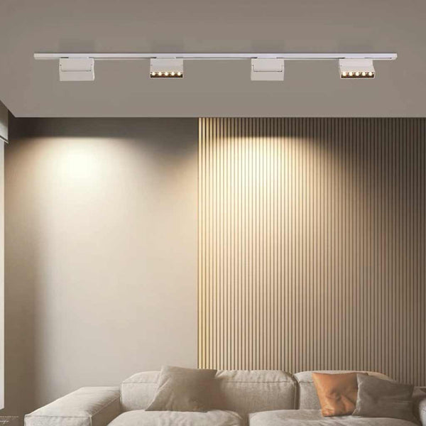 Adjustable Linear LED Track Ceiling Light with Spotlights