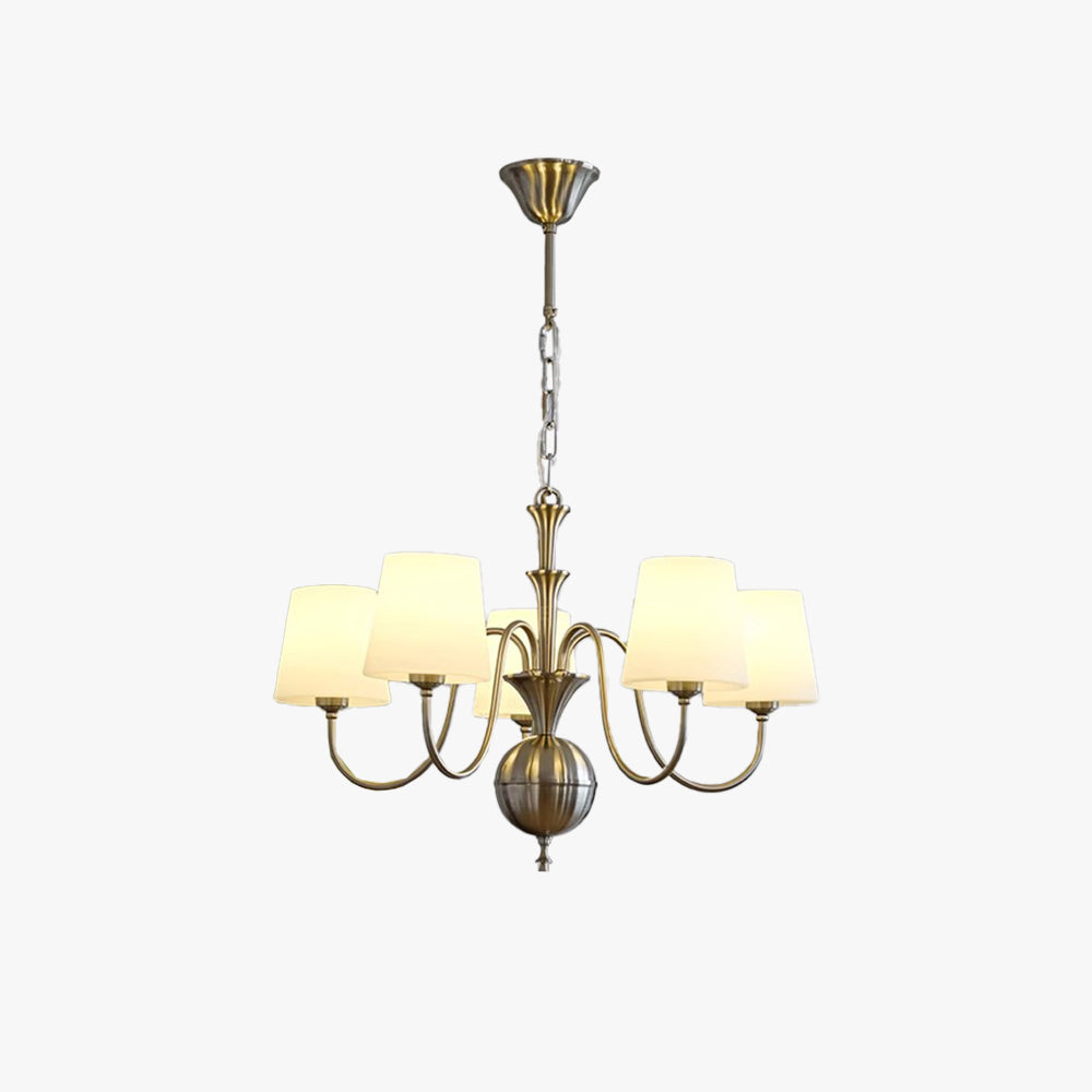 Silva Vintage Metal Glass Chandelier Study Bedroom