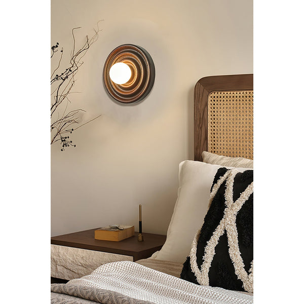 Ultalora Wood Glass Wall Lamp