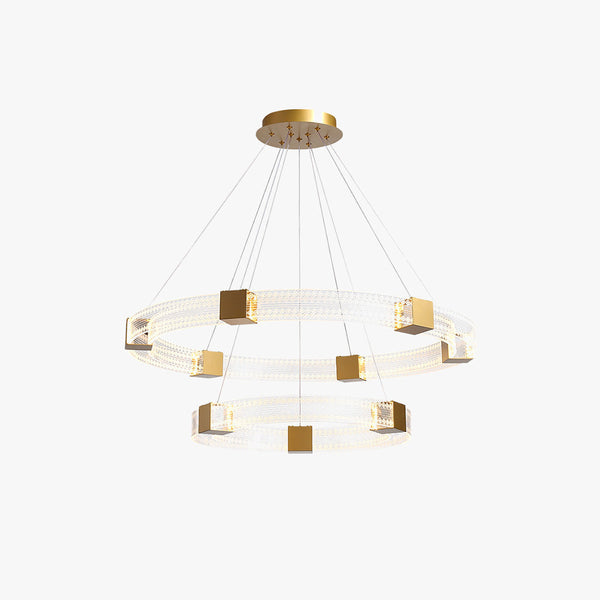 Circular LED Pendant Light Luxury Ring for Bedroom