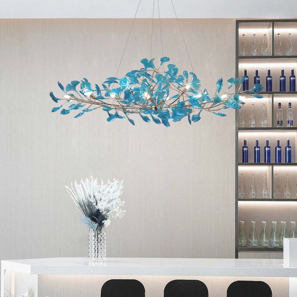 Chandelier Unique Elegant Acrylic Ginkgo Leaves, 3 Colors