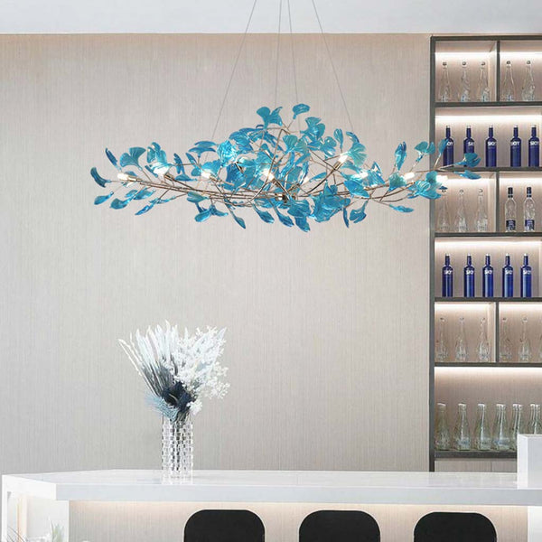 Chandelier Unique Elegant Acrylic Ginkgo Leaves, 3 Colors