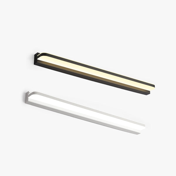 Arisha Wall Lamp Rectangular Modern, Mirror, Black/White/Chrome/Gold
