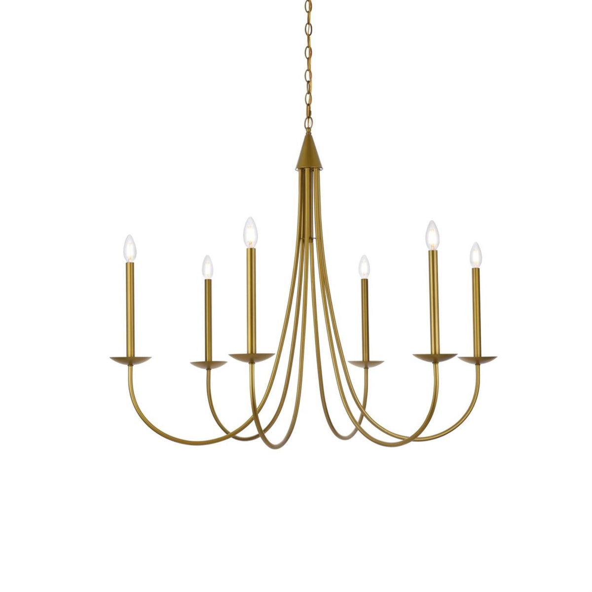 Nectar Vintage Industrial Brass Chandelier