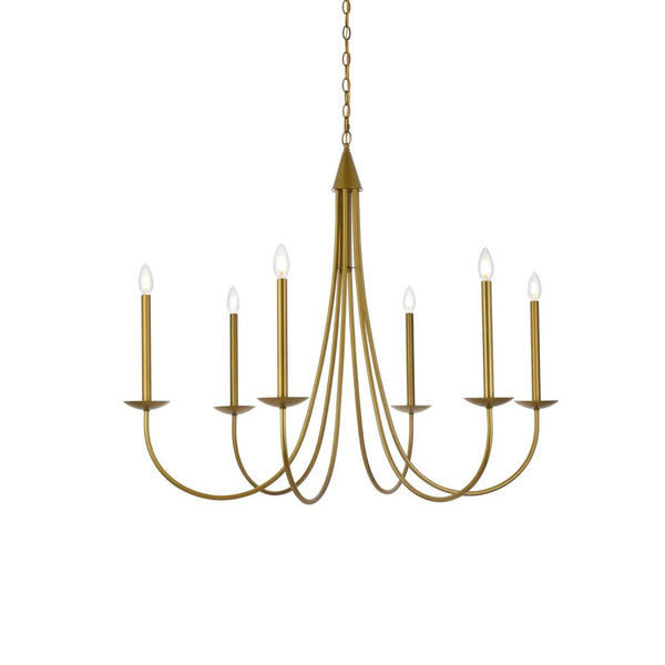 Nectar Vintage Industrial Brass Chandelier