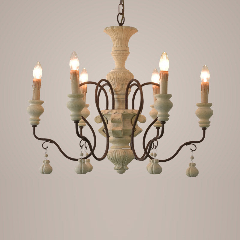 Quartz Postmodern Luxury Country Wooden Chandelier