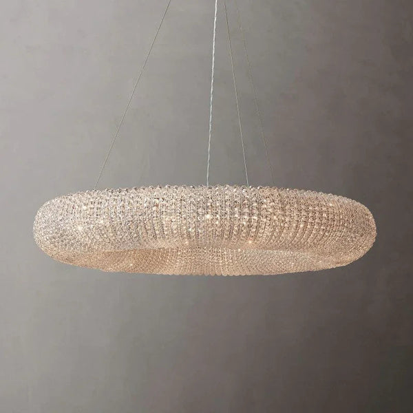 Crystal Smoked Round Chandelier