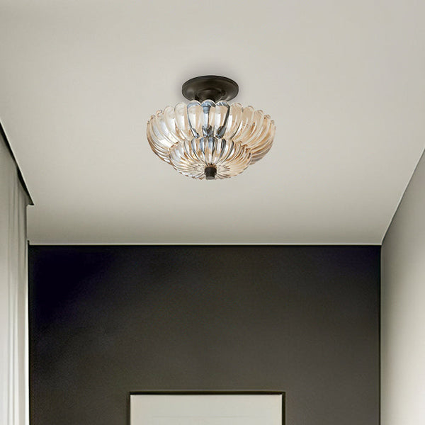 Thick Glass Flush Mount Ceiling Light for Living Room