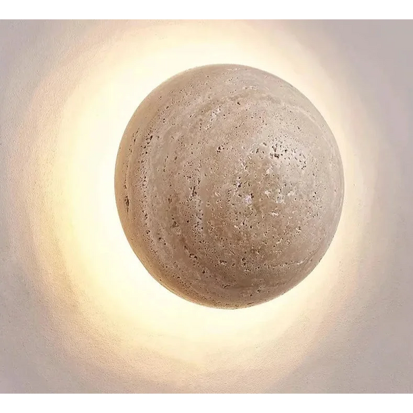 Round Natural Stone Wall Sconce | Sphere LED | CL852200X