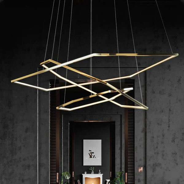 Stainless Steel Hexagonal Pendant Light living room
