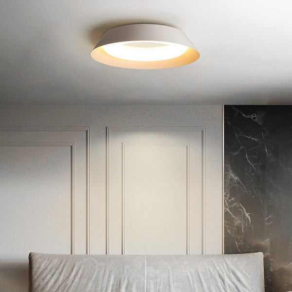 Arisha Nordic Bowl Metal/ Flush Mount Ceiling Light, White