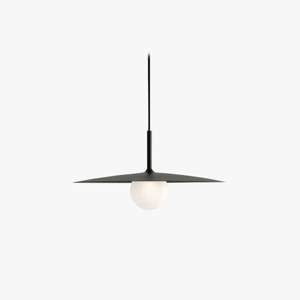 Arisha Modern Dish-shaped Metal Pendant Light, Black/White/Grey