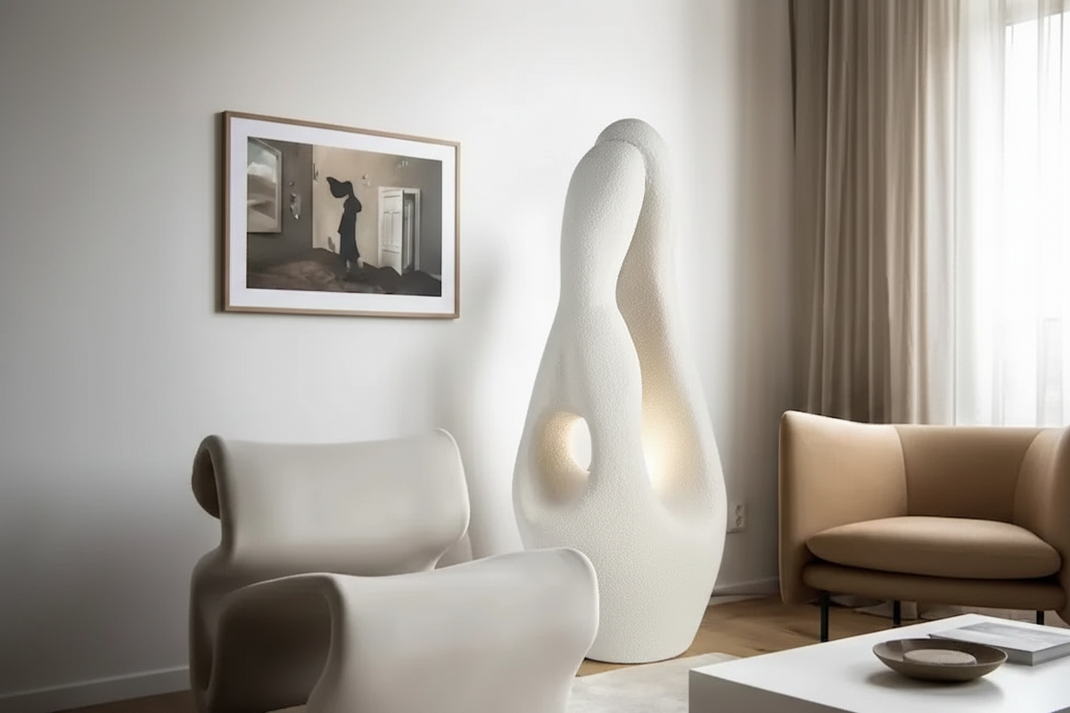Wabi-Sabi Floor Lamp | Sculptural Resin | CLK852220