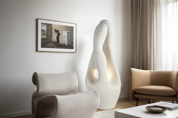 Wabi-Sabi Floor Lamp | Sculptural Resin | CLK852220