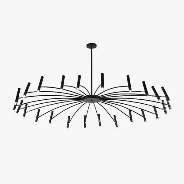 Wrought Iron Multi Light Linear Chandelier for Living Room