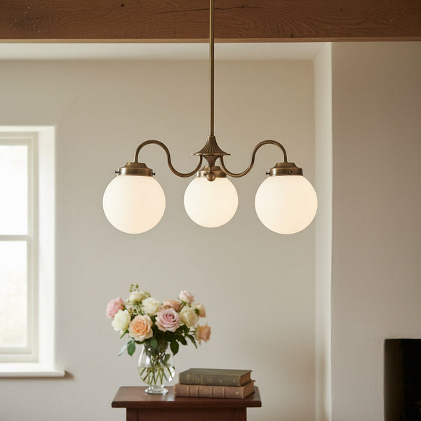 Pearl 3-Light Glass Chandelier