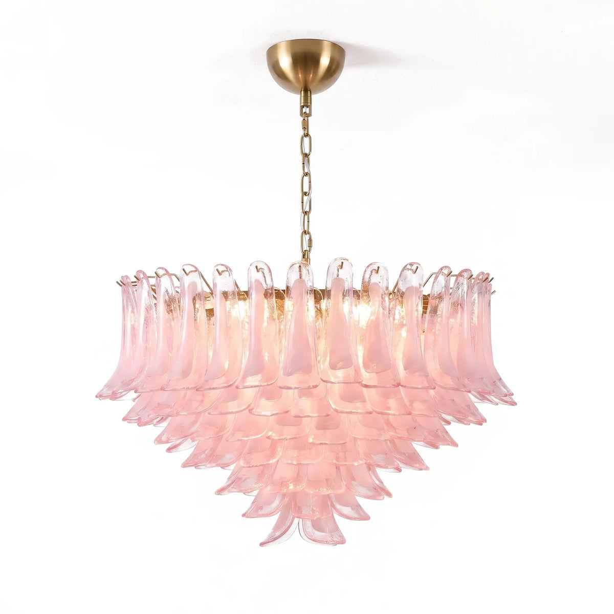 Coralie Blush Petal Glass Chandelier
